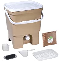 Skaza Bokashi Organko (16 L) Compostador de Jardín y Cocina de Plástico Reciclado | Starter Set con Bokashi Organko…